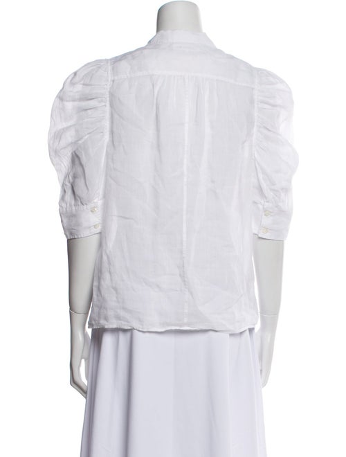 FRAME Three-Quarter Sleeve Button-Up Top