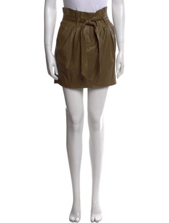 FRAME Lamb Leather Mini Skirt