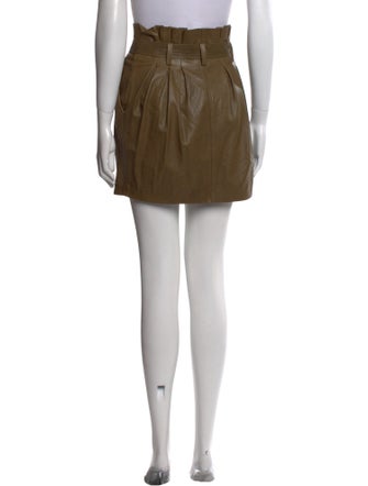 FRAME Lamb Leather Mini Skirt