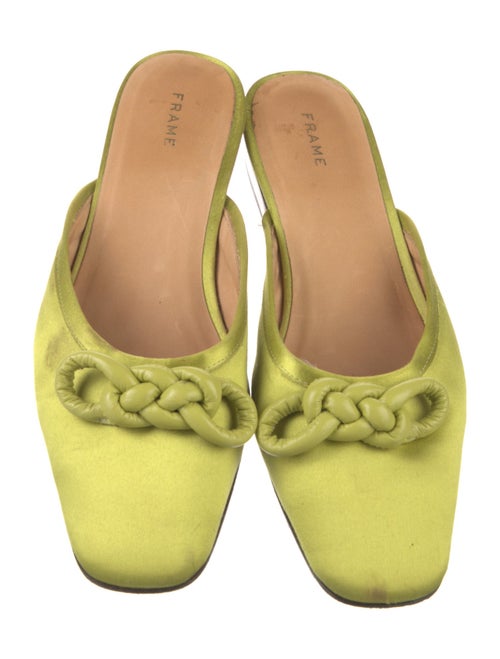 FRAME Satin Braided Accents Mules