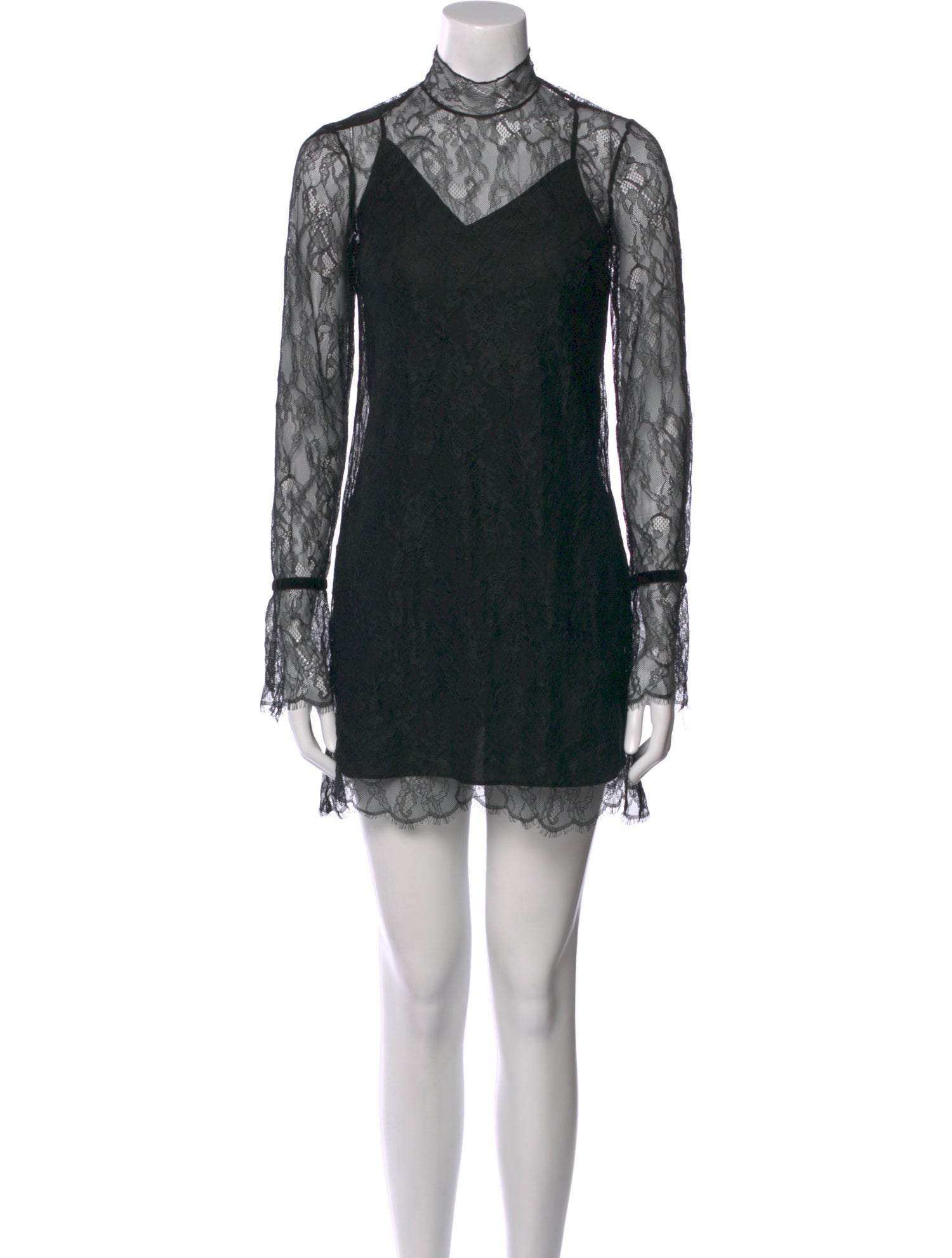 FRAME Lace Pattern Mini Dress