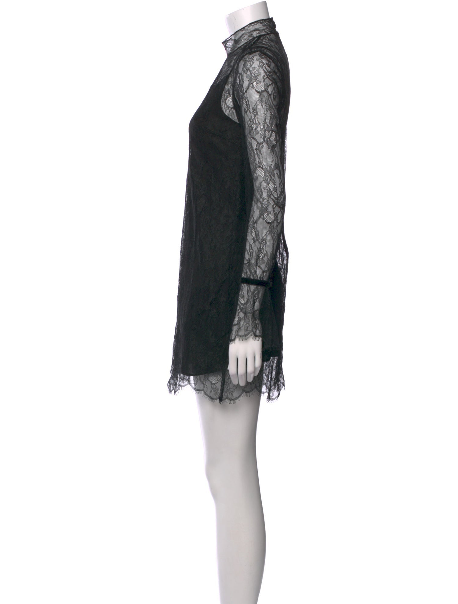 FRAME Lace Pattern Mini Dress