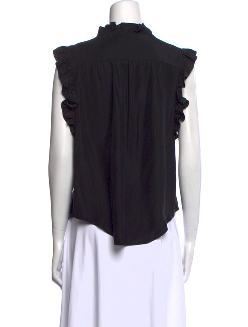 FRAME Silk V-Neck Button-Up Top