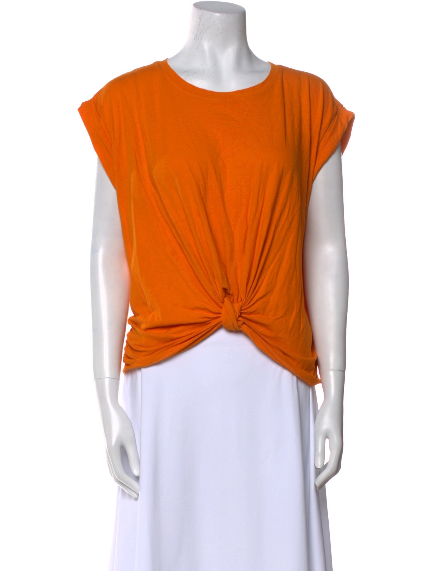 FRAME Scoop Neck Short Sleeve Crop Top