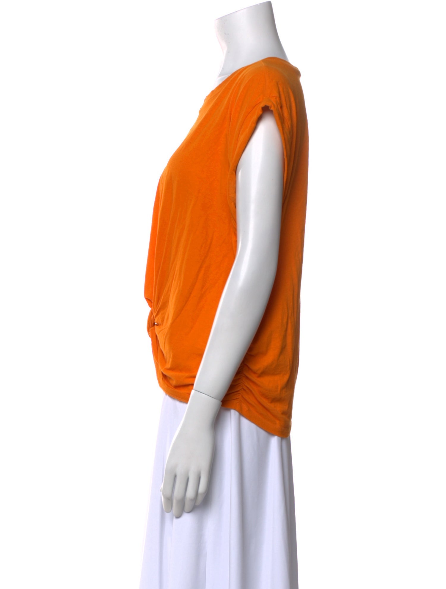 FRAME Scoop Neck Short Sleeve Crop Top