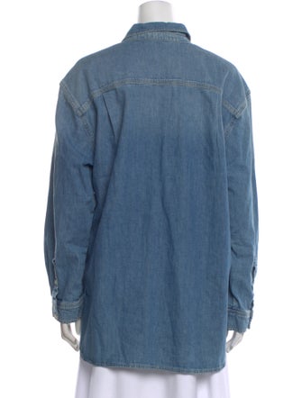 FRAME Long Sleeve Button-Up Top