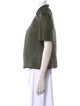 FRAME Mock Neck Short Sleeve Blouse