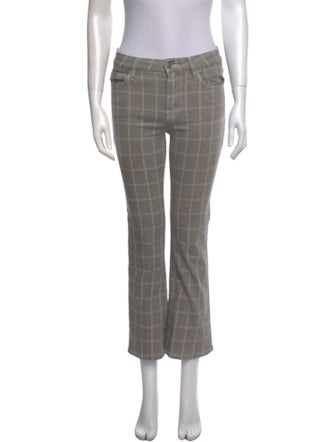 FRAME Plaid Print Straight Leg Pants
