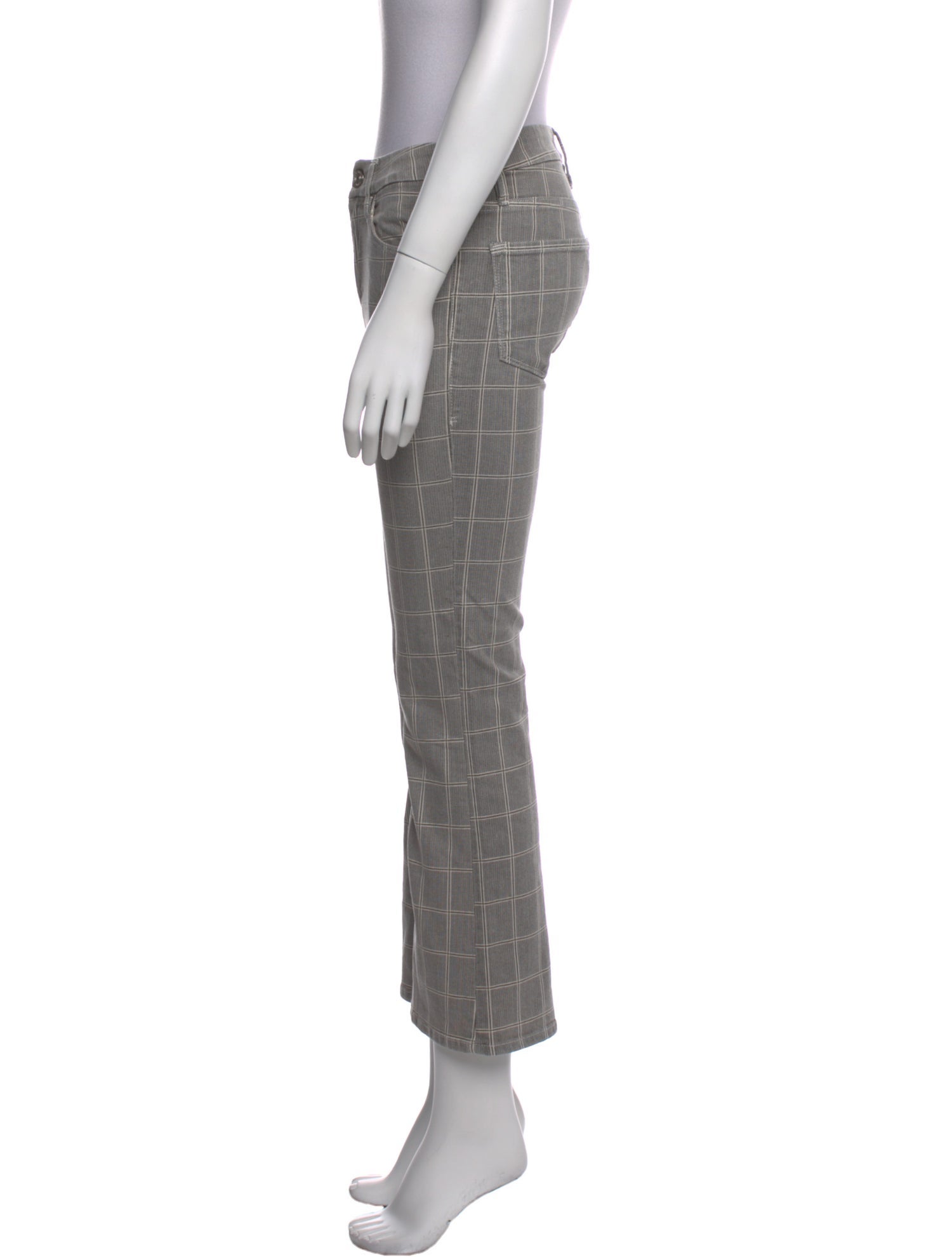 FRAME Plaid Print Straight Leg Pants