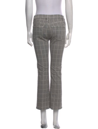 FRAME Plaid Print Straight Leg Pants