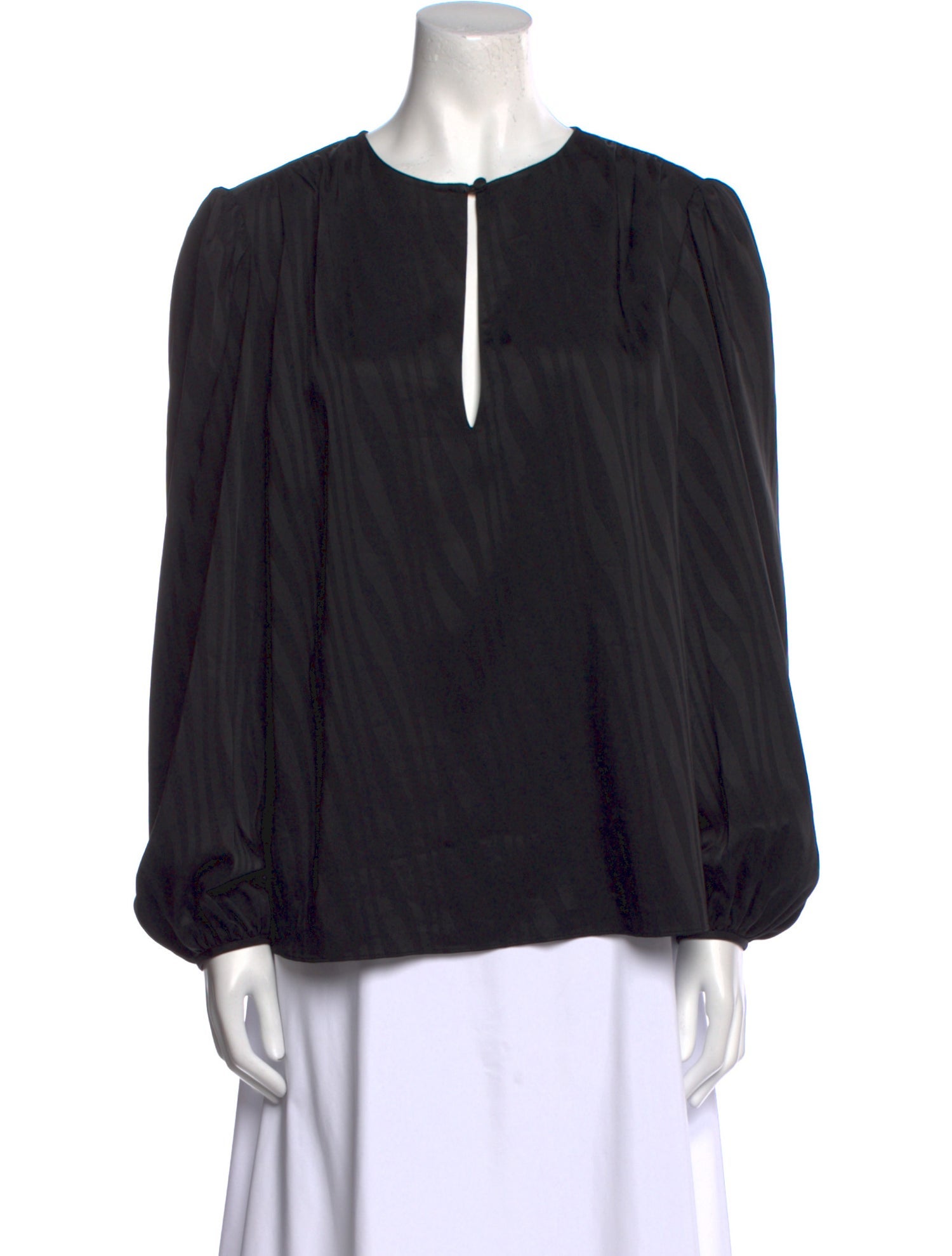 FRAME Scoop Neck Long Sleeve Blouse