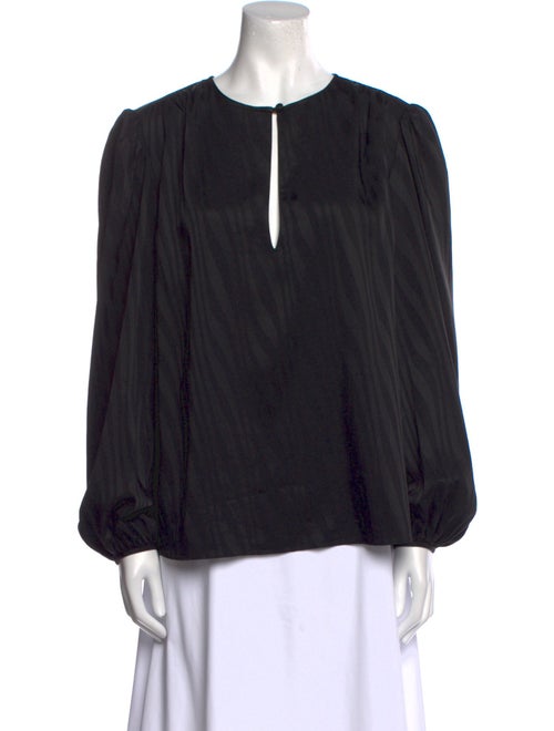 FRAME Scoop Neck Long Sleeve Blouse