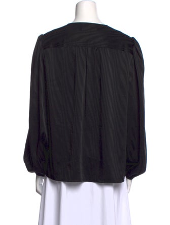 FRAME Scoop Neck Long Sleeve Blouse