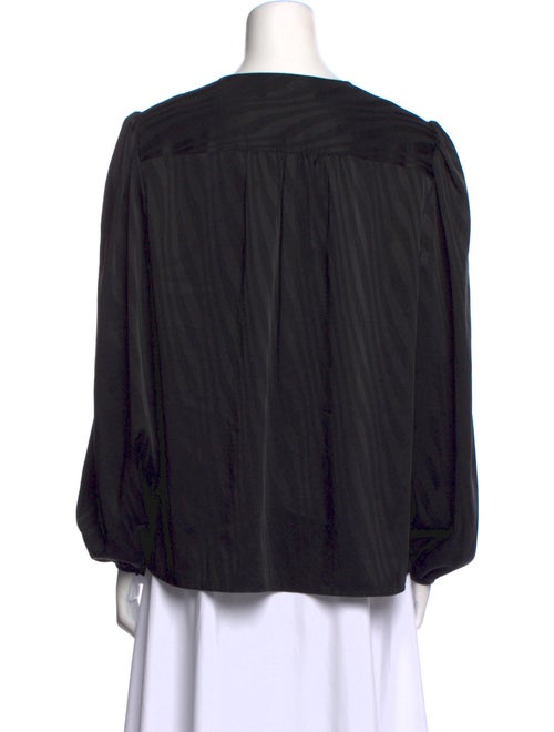 FRAME Scoop Neck Long Sleeve Blouse