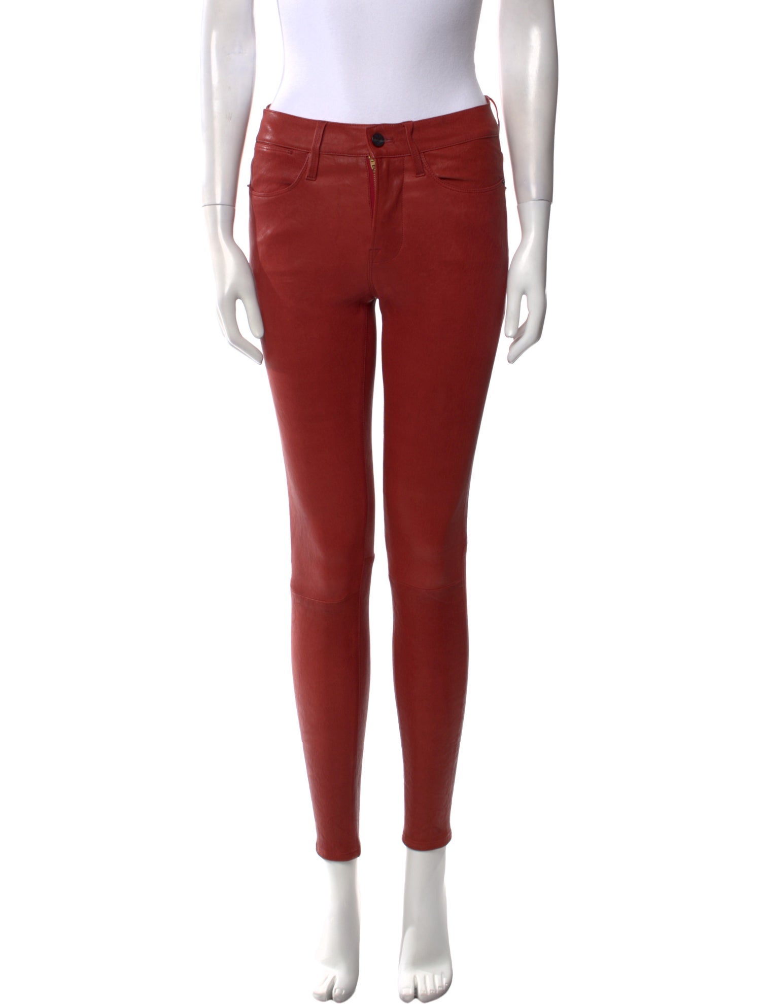 FRAME Lamb Leather Skinny Leg Pants