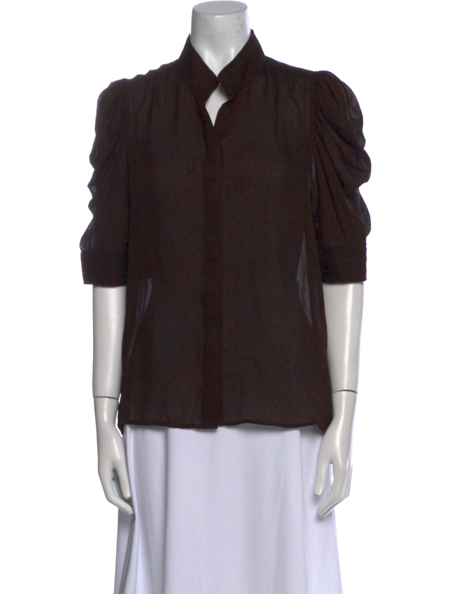 FRAME Silk V-Neck Blouse