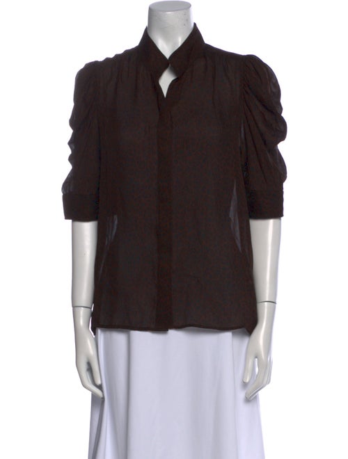 FRAME Silk V-Neck Blouse