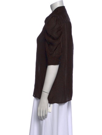 FRAME Silk V-Neck Blouse