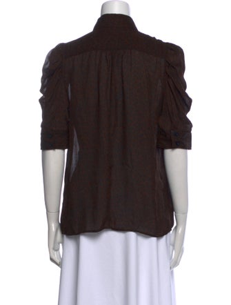 FRAME Silk V-Neck Blouse