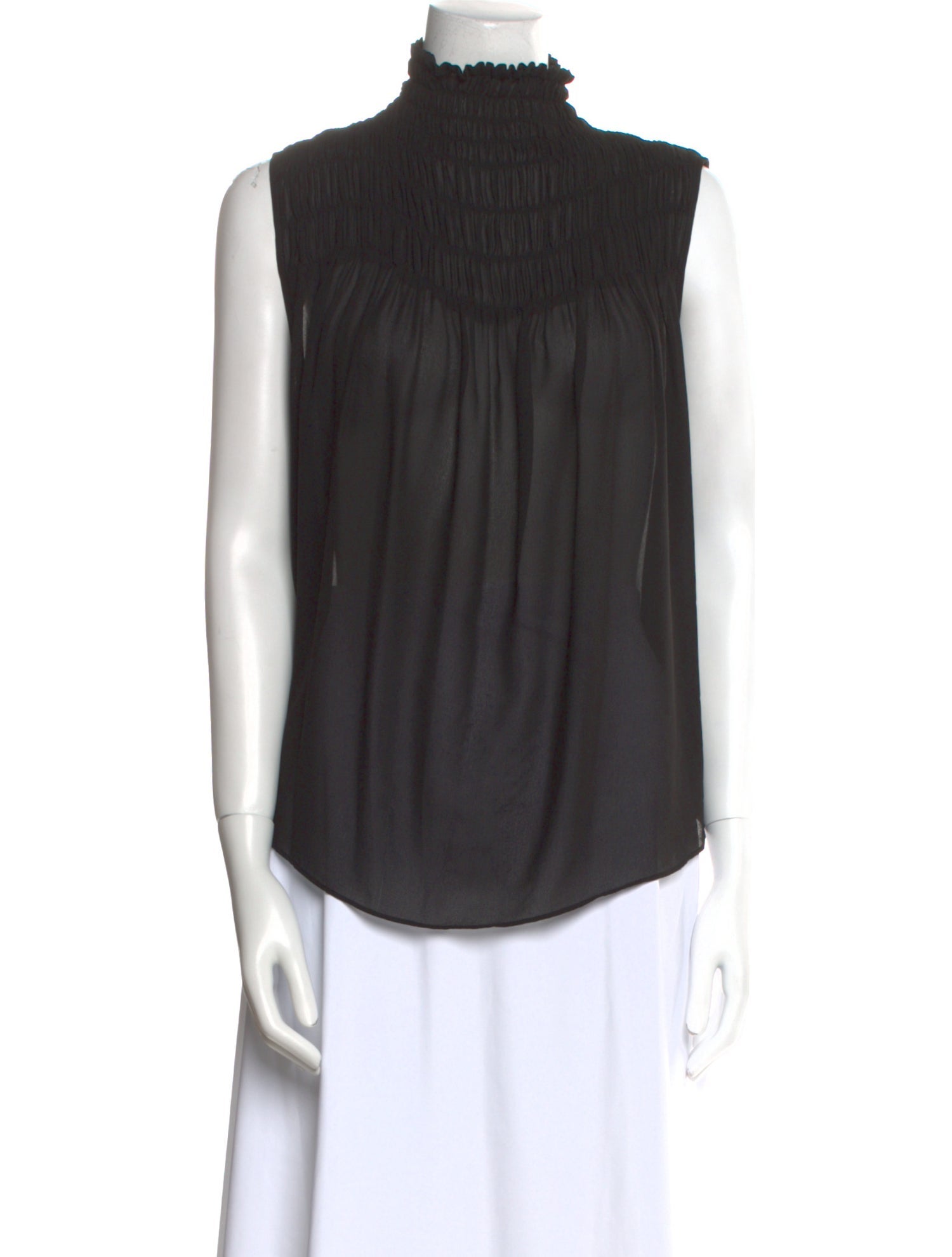 FRAME Mock Neck Sleeveless Top