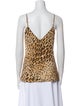 FRAME Silk Animal Print Top