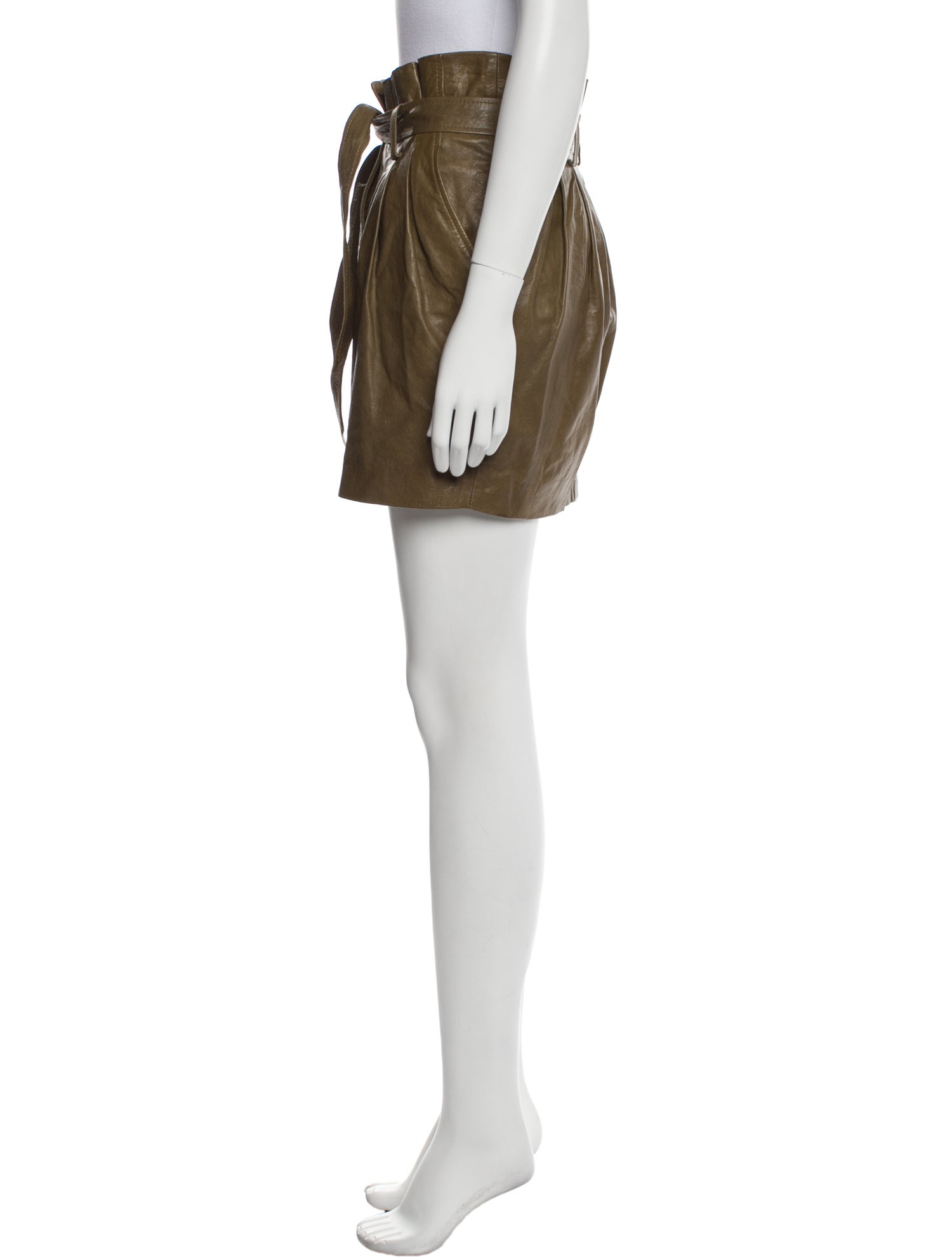 FRAME Lamb Leather Mini Skirt