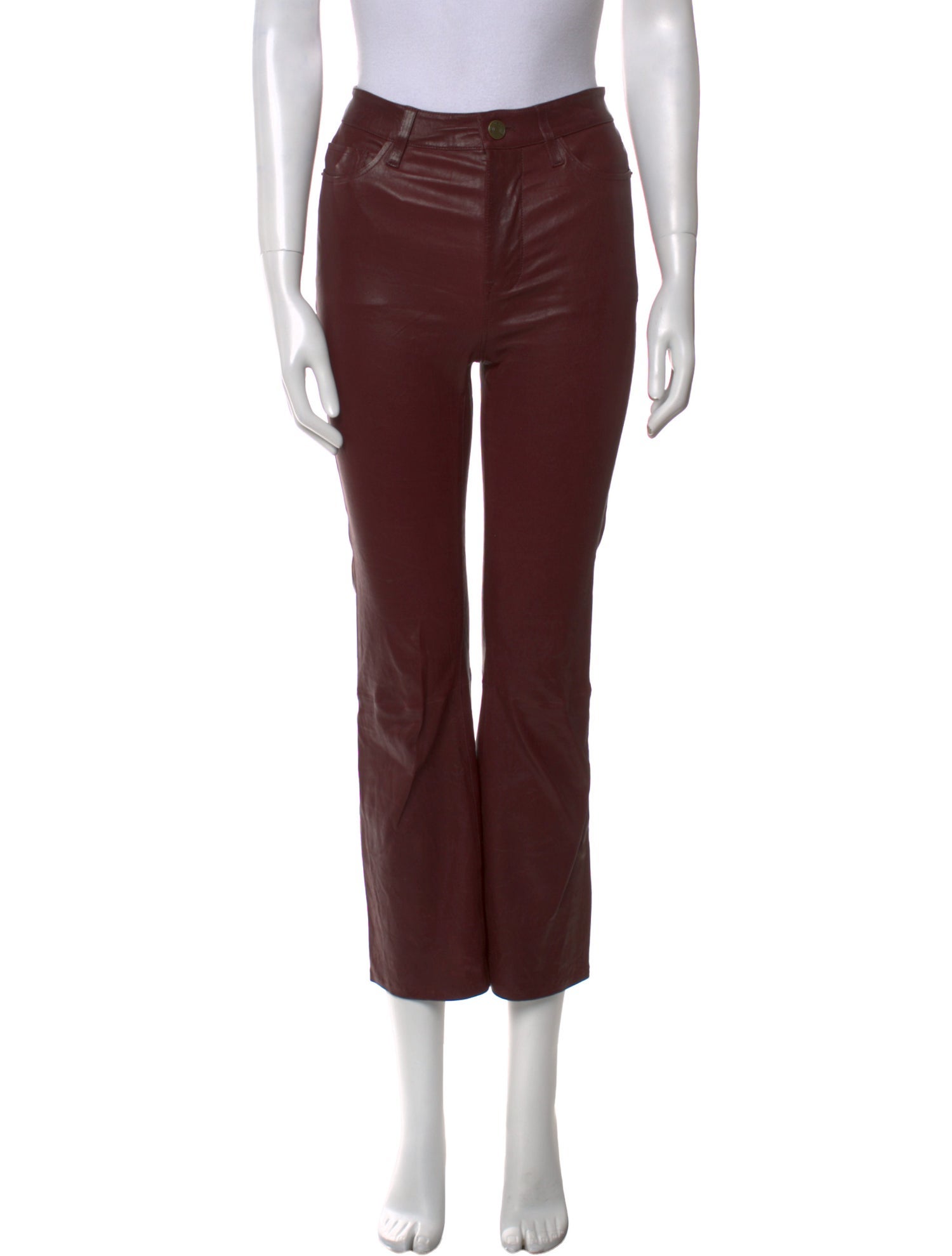 FRAME Lamb Leather Straight Leg Pants