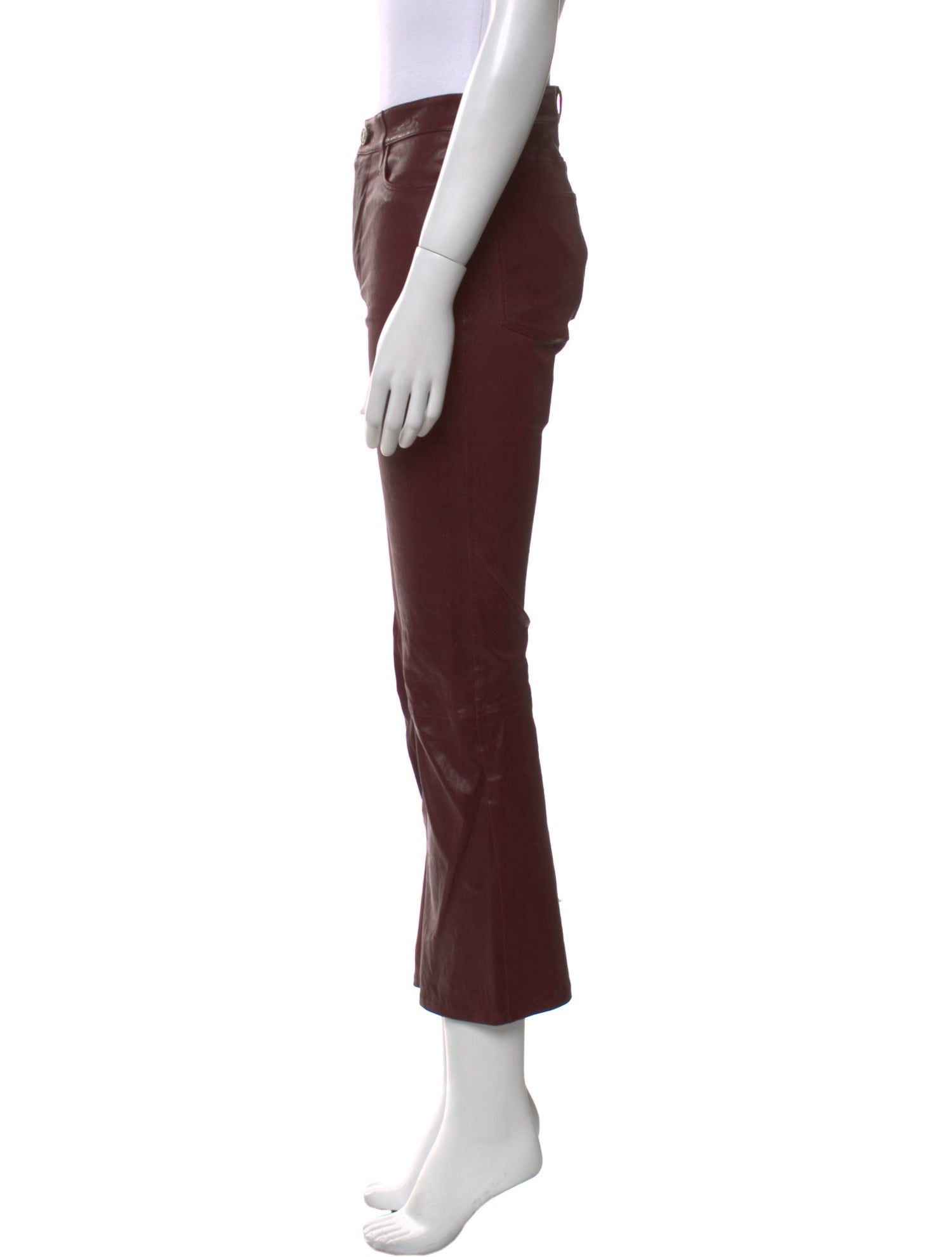 FRAME Lamb Leather Straight Leg Pants