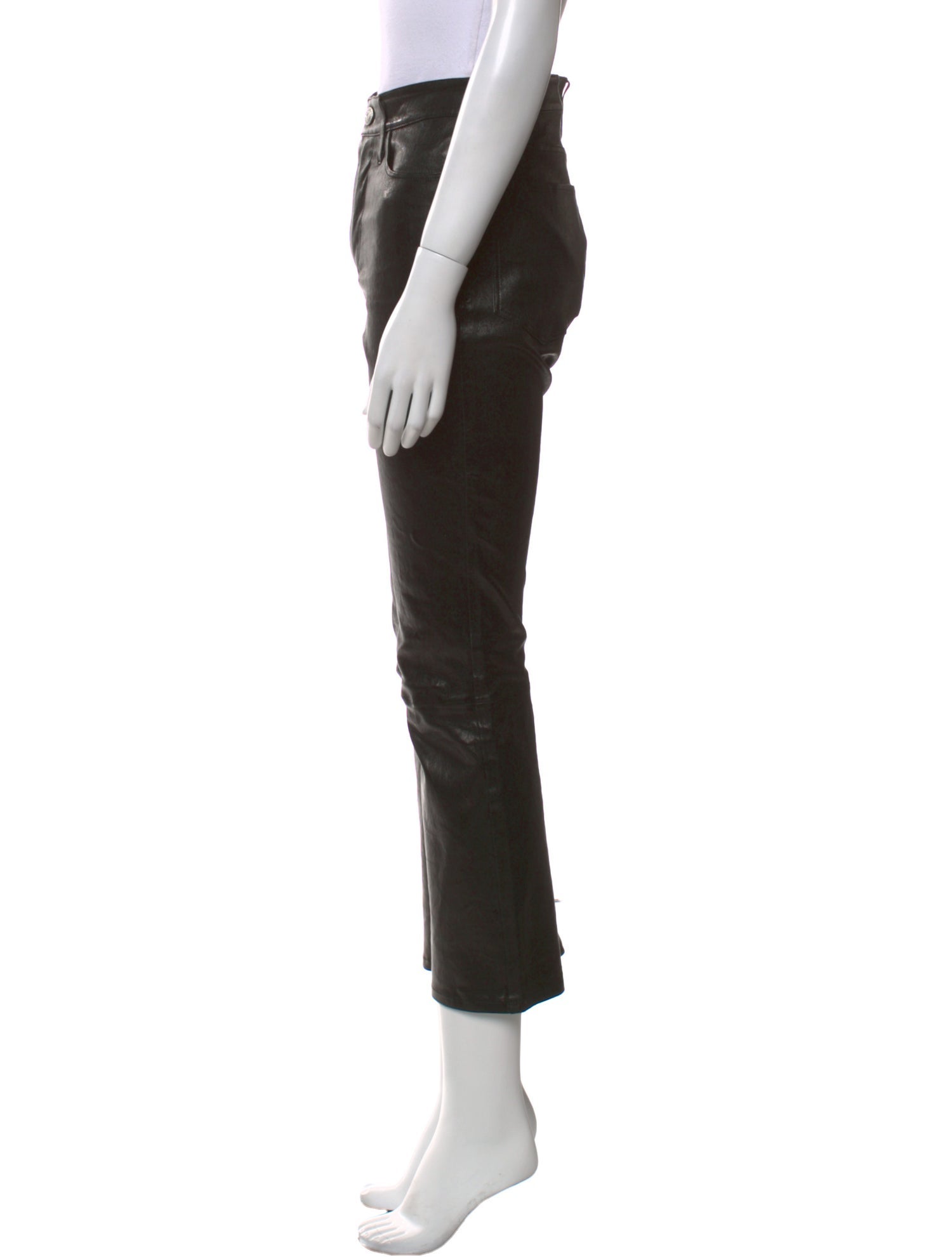 FRAME Lamb Leather Straight Leg Pants