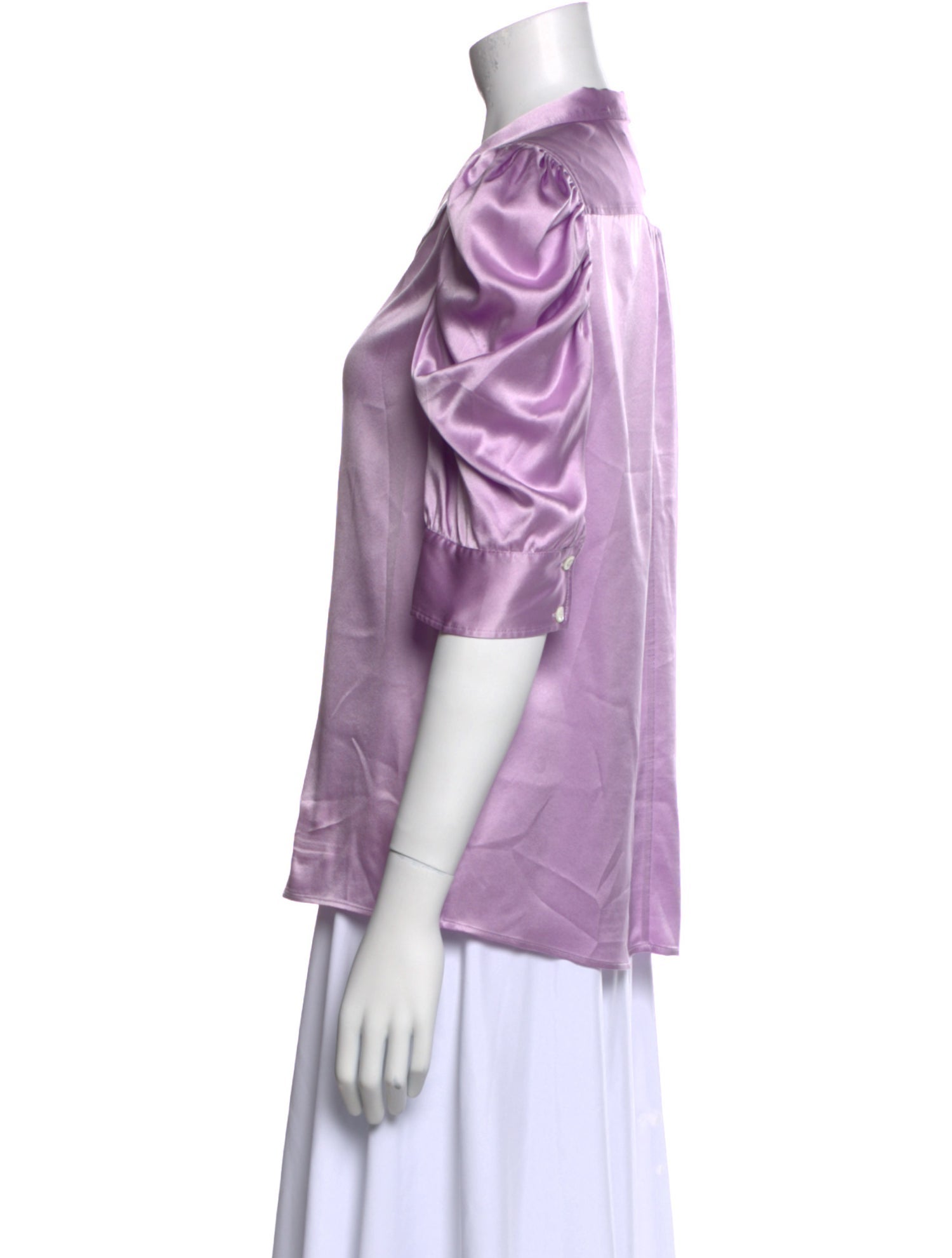 FRAME Silk V-Neck Blouse