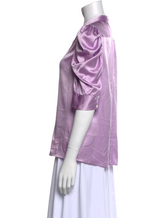 FRAME Silk V-Neck Blouse