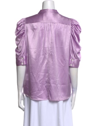 FRAME Silk V-Neck Blouse