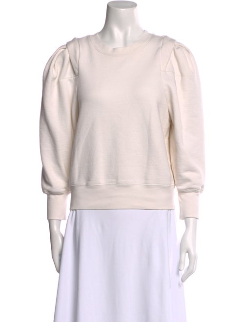 FRAME Bateau Neckline Three-Quarter Sleeve Sweatshirt