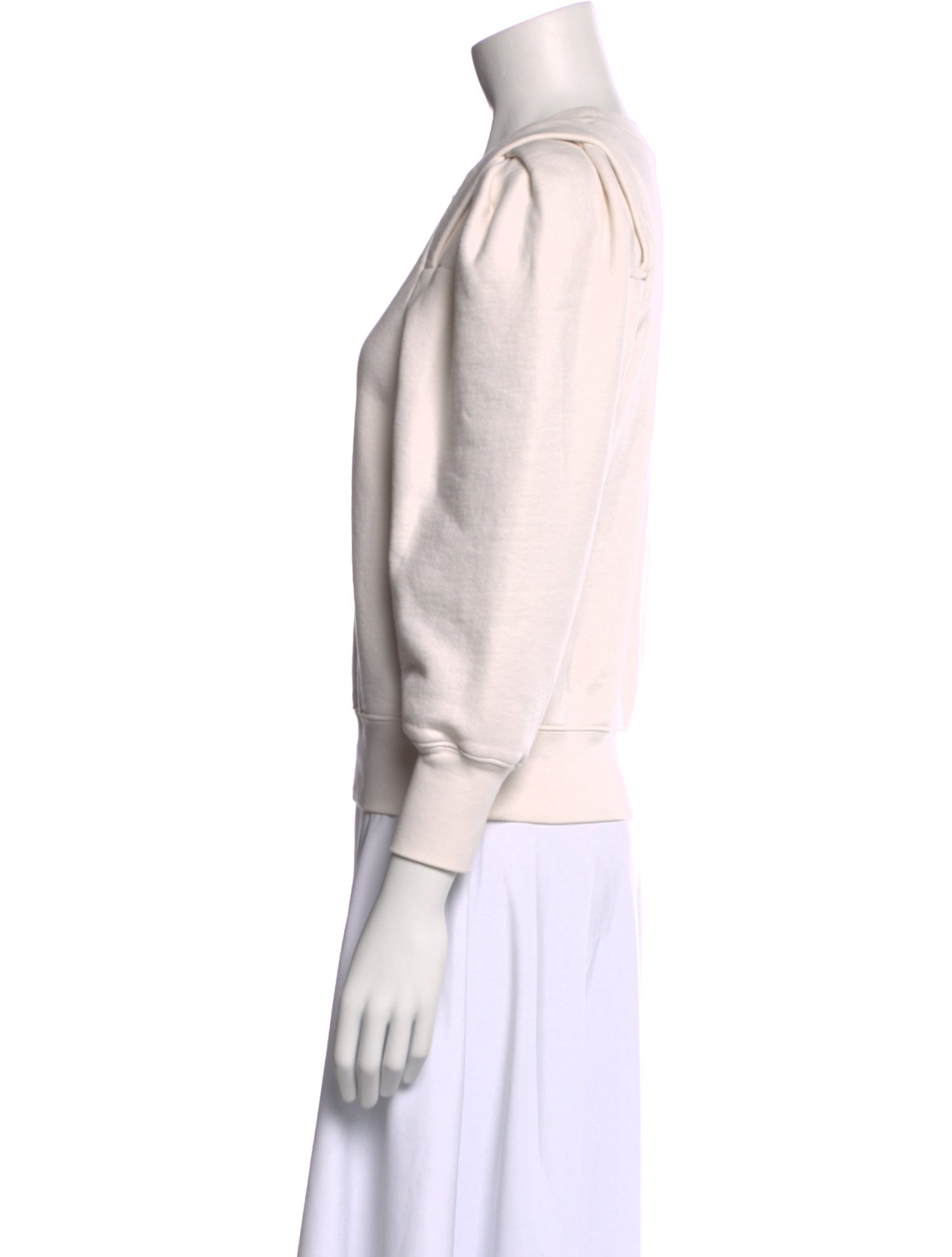 FRAME Bateau Neckline Three-Quarter Sleeve Sweatshirt
