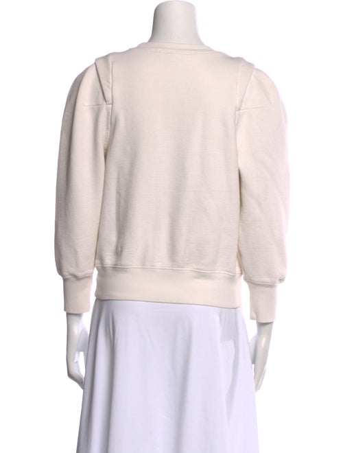 FRAME Bateau Neckline Three-Quarter Sleeve Sweatshirt