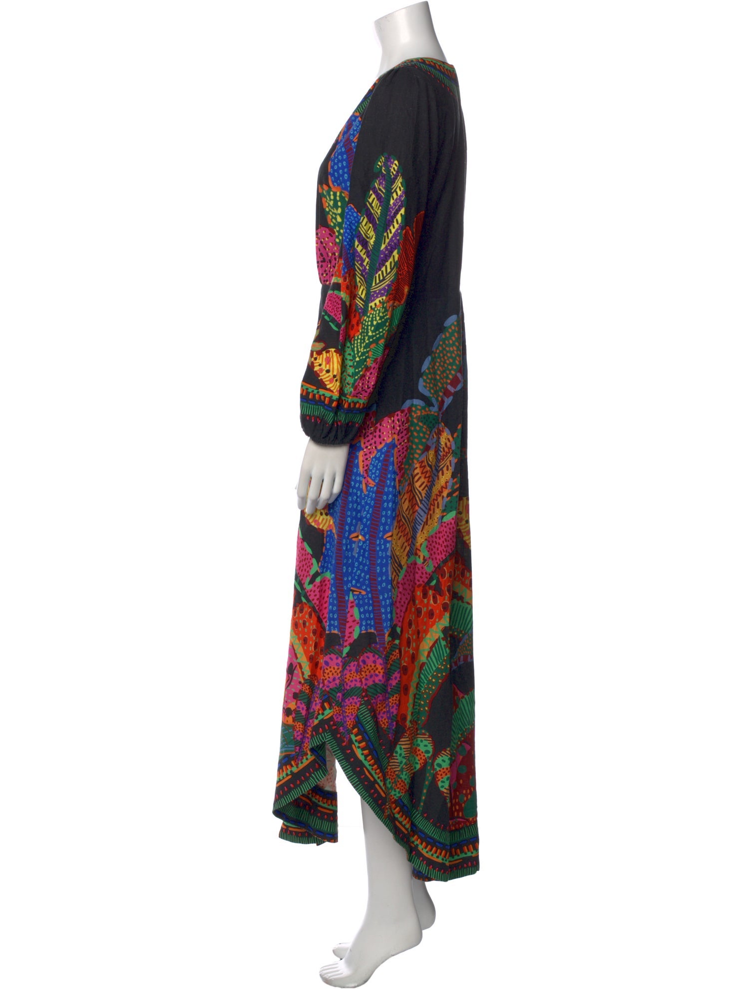 FRAME Printed Long Dress