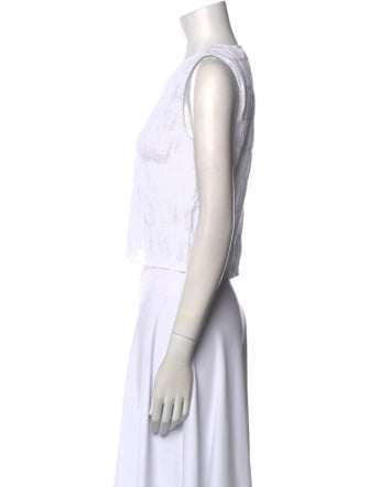 FRAME Crew Neck Sleeveless Crop Top