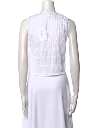 FRAME Crew Neck Sleeveless Crop Top