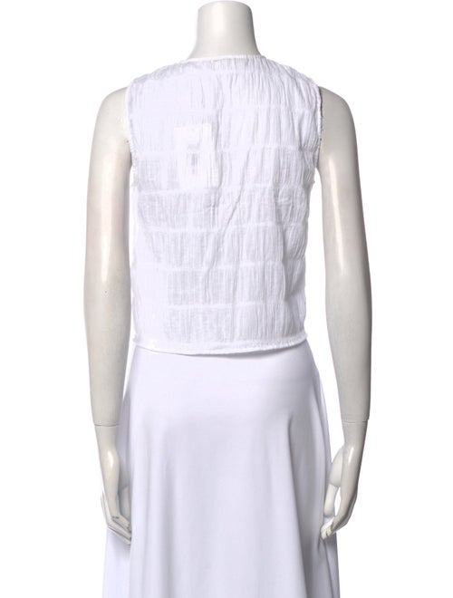 FRAME Crew Neck Sleeveless Crop Top