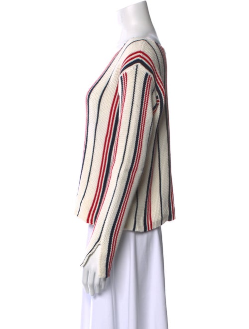 FRAME Striped Scoop Neck Sweater