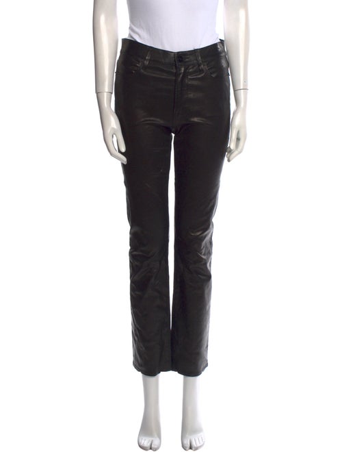 FRAME Leather Straight Leg Pants