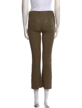 FRAME Leather Straight Leg Pants