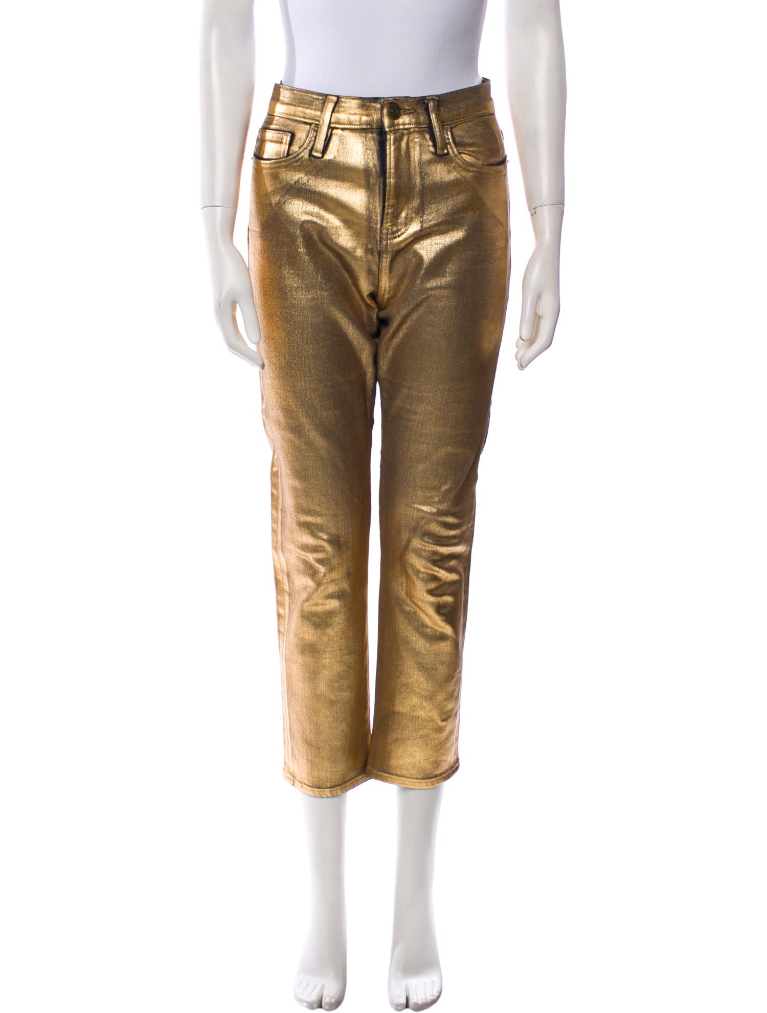 FRAME High-Rise Straight Leg Jeans