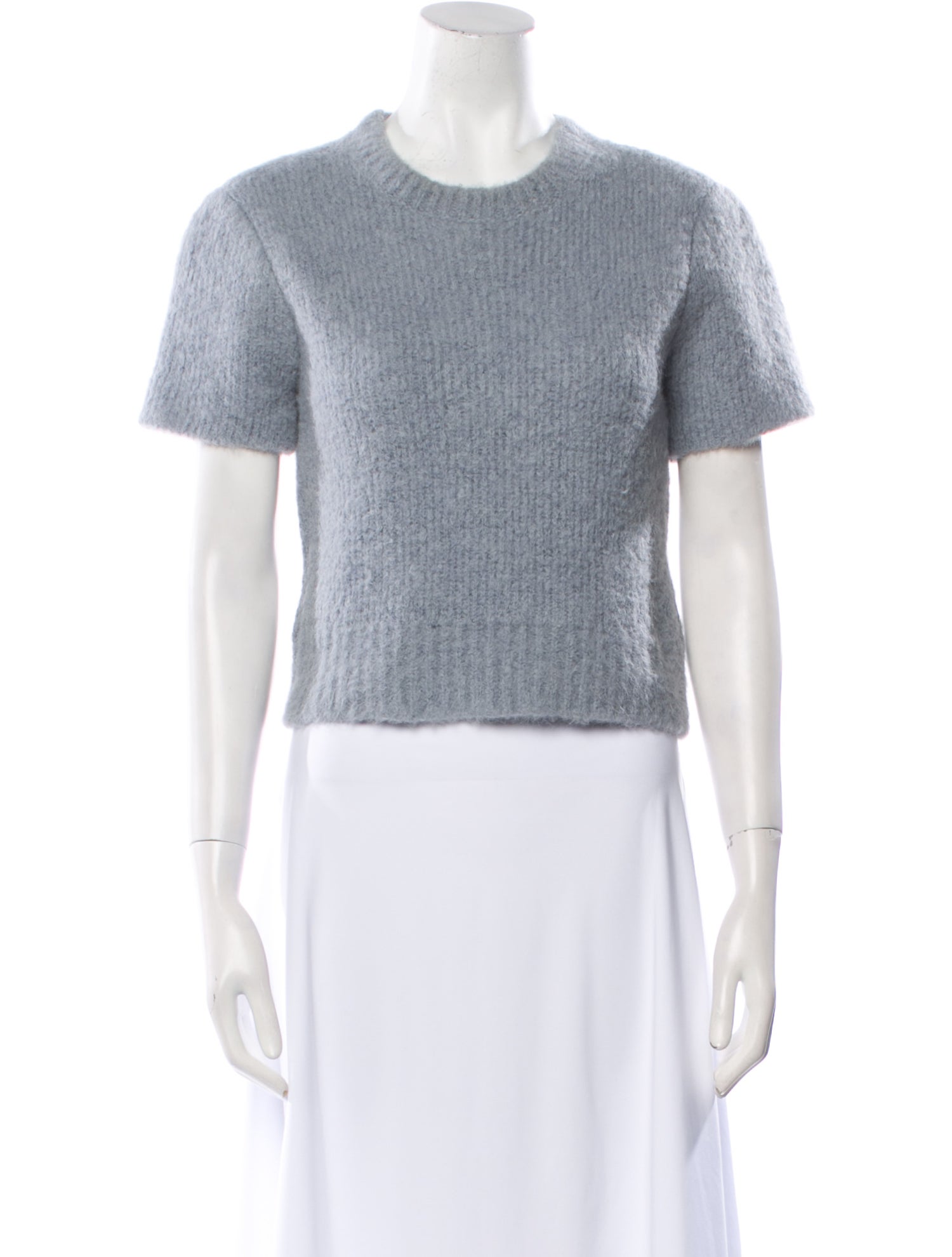 FRAME Alpaca Crew Neck Crop Top