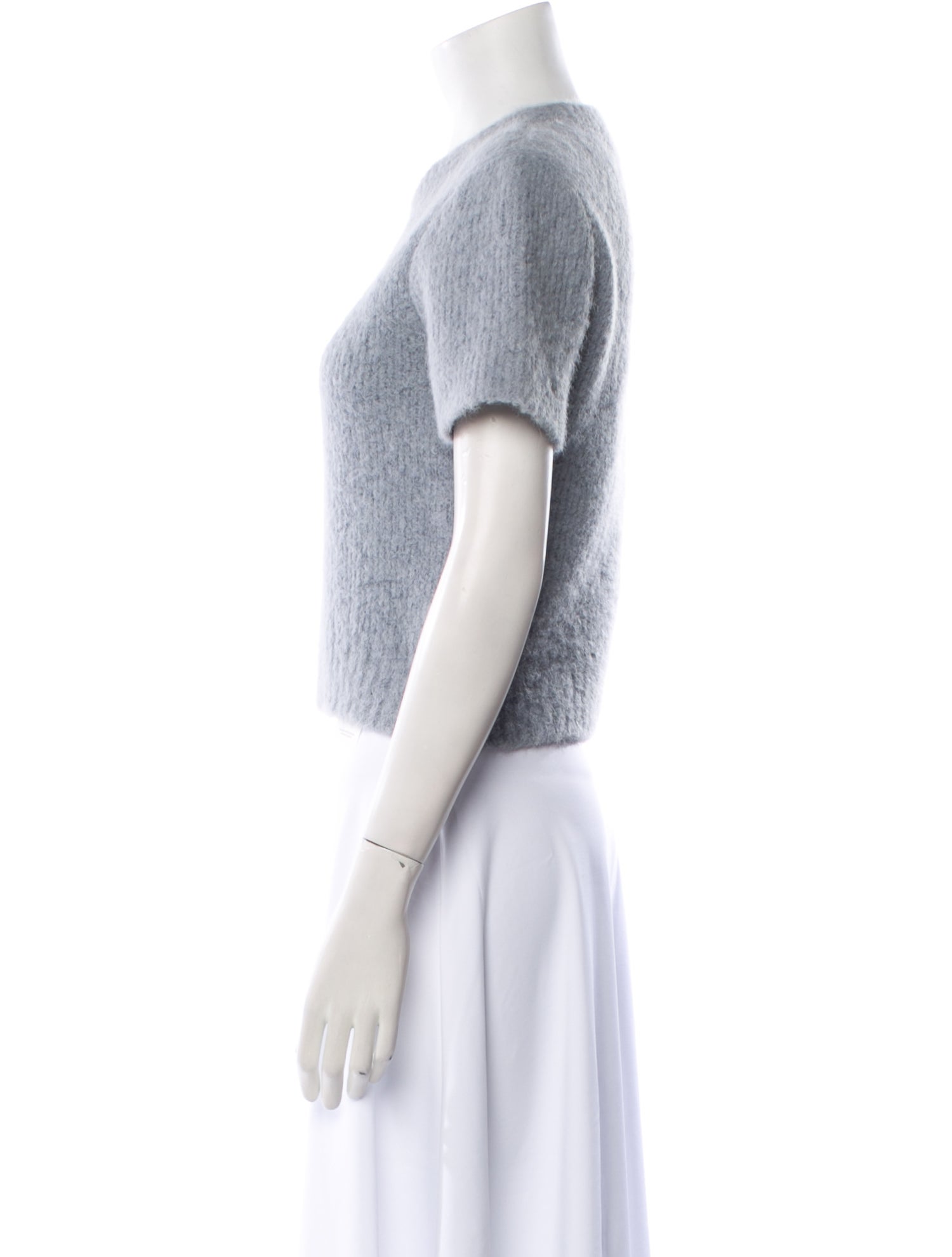 FRAME Alpaca Crew Neck Crop Top