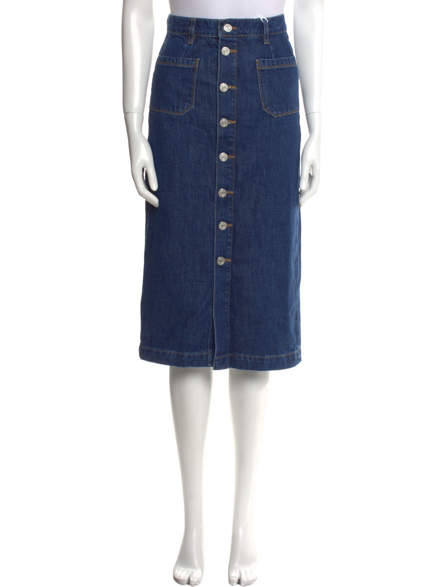 FRAME Distressed Accents Midi Length Skirt w/ Tags