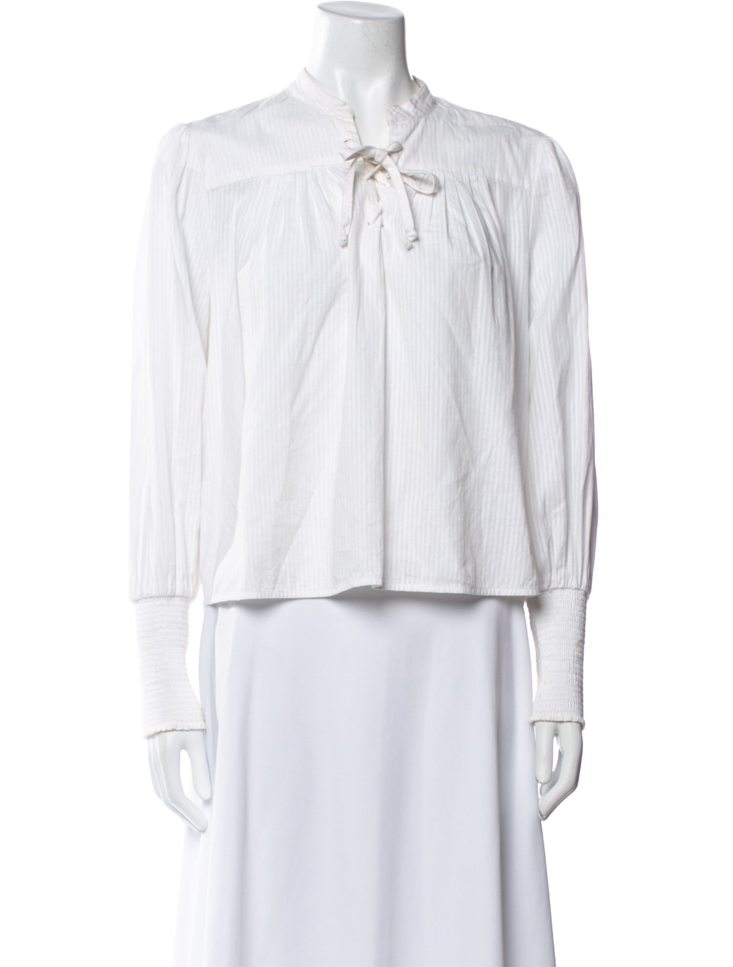 FRAME V-Neck Long Sleeve Blouse