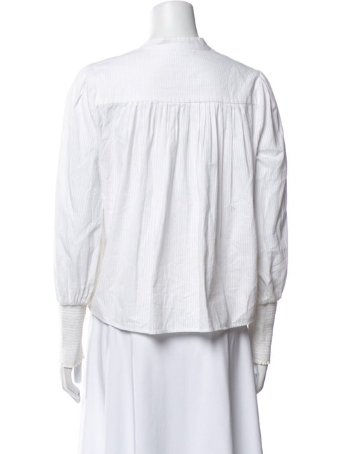 FRAME V-Neck Long Sleeve Blouse