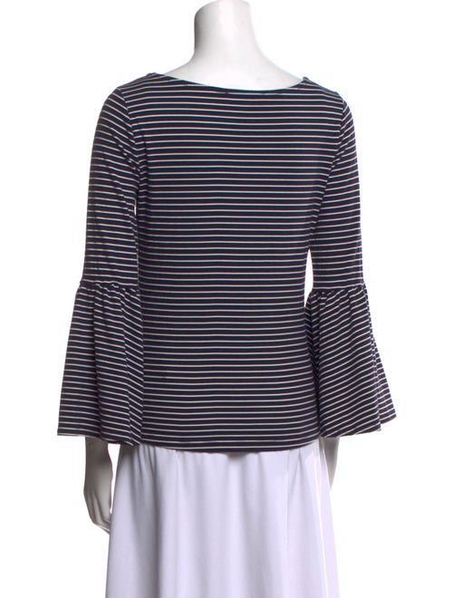 FRAME Striped Scoop Neck Top