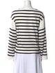 FRAME Striped Bateau Neckline Top